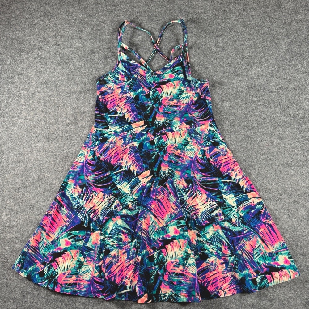 Victorias Secret PINK Mini Dress Small Neon 90s Y2K Spaghetti Strap Athletic